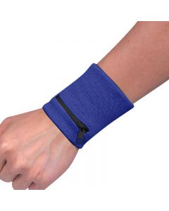 Pocket Wrist Wallet Pouch Bag Band for Running Travel Gym Running Sports - Blue