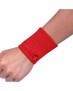 Pocket Wrist Wallet Pouch Bag Band for Running Travel Gym Running Sports - Red