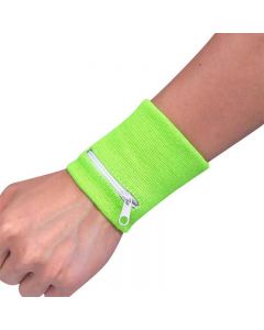 Pocket Wrist Wallet Pouch Bag Band for Running Travel Gym Running Sports - Green