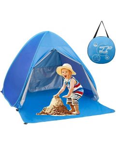 Pop Up Beach Tent Shade Sun Shelter UPF 50+ Canopy Cabana 2-3 Person - Blue