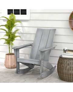 Waterproof Porch Adirondack Rocking Chair with Curved Back