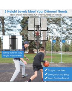 Portable Basketball Hoop with Metal Frame for Teenagers and Adults