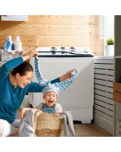 Portable Laundry Washer Spin Dryer with Timing Function and Drain Pump
