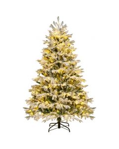 Pre-Lit Artificial Christmas Tree with PE PVC Branch Tips and Warm White LED Lights