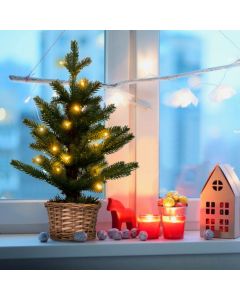 Pre-lit Artificial Mini Christmas Tree with 96 Branch Tips