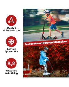 Pro Stunt Scooter with Luminous Aluminum Deck