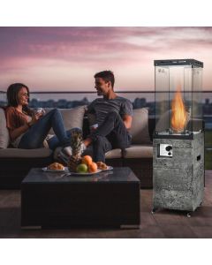 41000 BTU Propane Patio Heater Outdoor Heater with Lockable Wheels