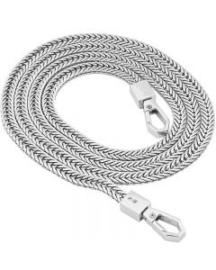 100cm Purse Chain Strap Shoulder Gold Strap Chain Replacement with Alloy Swivel Clasps - Silver