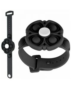 Push Pop Bubble Bracelet Fidget Bracelet Rotating Stress Relief Wristband Gifts - Black