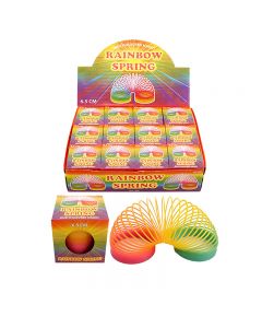 Rainbow Playing Hoop Cool Funny Bouncy Spring - 7.5cm