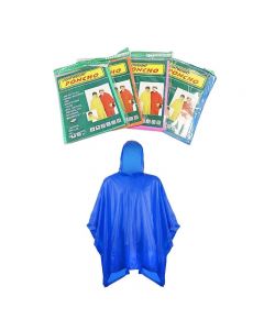 Lightweight Poncho Waterproof Raincoat for Childrens Boys Girls 45 x 72 inch - Blue