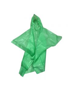 Lightweight Poncho Waterproof Raincoat for Childrens Boys Girls 45 x 72 inch - Green