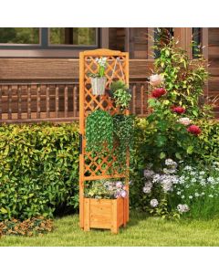 180 CM Raised Garden Bed with 32.5 CM Trellis
