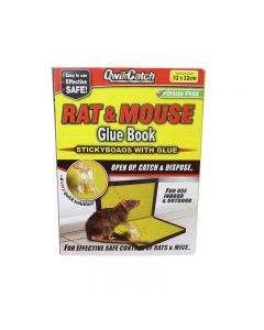 Strong and Sticky Quick Catch Rat Glue Book Poison Free Mouse Trap for Indoor Outdoor 32cm x 22cm