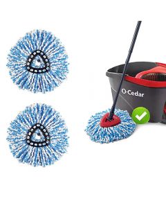 6pcs Refill Microfibre Mop Head for O-Cedar 1 Tank System EasyWiring and Vileda Mop Replacement - Blue