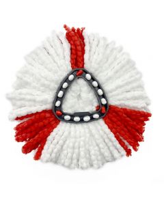 New 6pcs Mini Cleaning Microfibre Mop Refill Head for O-Cedar RinseClean 2 Tank System Mopping Replacement - Red