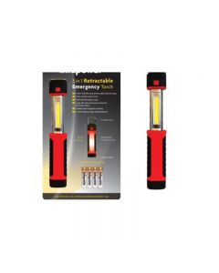 3 In 1 Retractable Battery Powered Torch Emergency Torch for Diy Home - Red