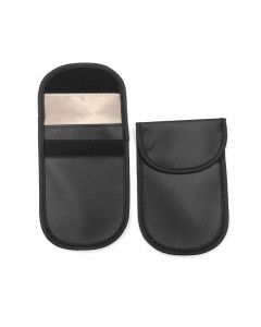 2 pcs RFID Signal Blocking Faraday Bag for Car Key - Black