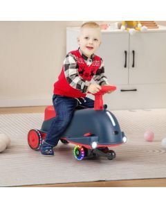 2 in 1 Kids Ride On Electric Wiggle Car with Music and Pedal