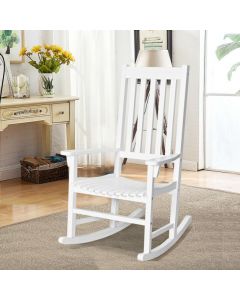 Rocking Chair Wooden Patio Acacia Wicker
