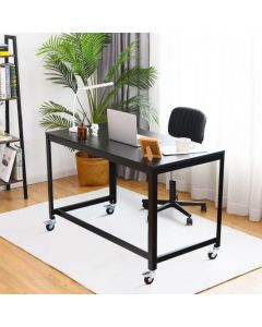 Rolling Computer Desk with Lockable Casters for Home Office