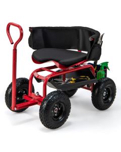 Rolling Garden Cart Scooter with Tires
