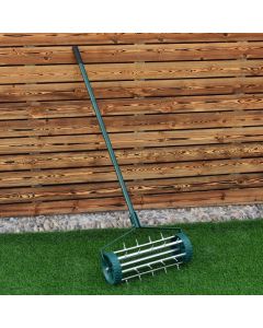 Heavy Duty Rolling Grass Lawn Garden Aerator