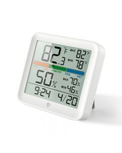 Accurate Humidity Gauge Room Thermometer with Clock