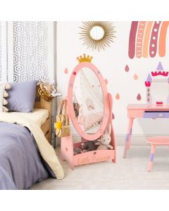 360 Degree Rotatable Free Standing Full Length Mirror for Kids