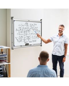 360° Rotating Double-Sided Whiteboard Blackboard with Magnets