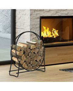 Round Firewood Rack for Indoor and Outdoor