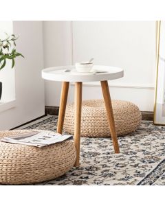 Round Wooden Tripod Coffee Table