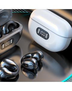 S30 Bluetooth Wireless Earbuds Ear Clip Bone Conduction Headphones Sport Headset - Black