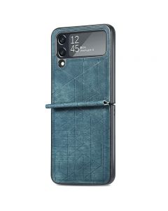 Anti-scratch Anti-skid Soft Edge Soft PU Leather Case for Samsung Galaxy Z Flip 4 5G - Green