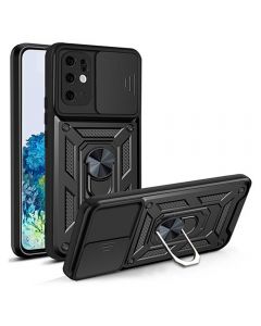 Armor Holder Shockproof Case Protective Phone Cover for Samsung Galaxy S20 Plus - Black
