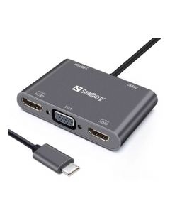 Sandberg 136-35 USB-C 5-in-1 Docking Station - USB-C up to 100W