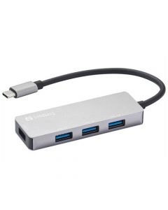 Sandberg External 4-Port USB-A Hub - USB-C Male