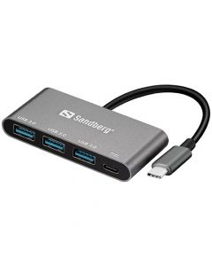 Sandberg External 4-Port USB Hub - USB-C Male