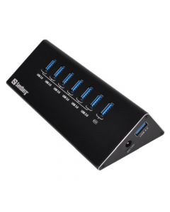 Sandberg External 7-Port USB-A Hub - 6x USB3.0 Data