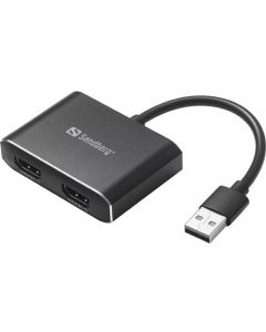 Sandberg USB-A Male to 2 x HDMI Female Link