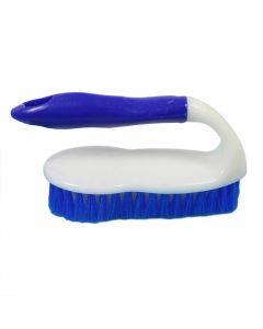 15cm Scrub Brush Cleaning Brush with Handle and Stiff Bristles - Random Colour
