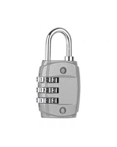 3 Code Security Lock Password Combination Padlock for Travel Suitcase Bag - Silver