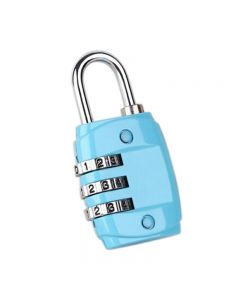 3 Code Security Lock Password Combination Padlock for Travel Suitcase Bag - Blue