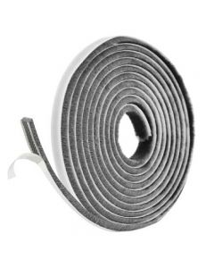 6M Draught Excluder Brush Pile Seal Film Door Window Self Adhesive Sealing Strip - Grey