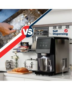 Self Dispensing Countertop Nugget Ice Maker with LED Blue Light