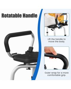 Shower Stool with Removable Arm and Back Rests