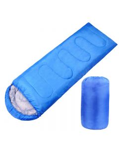 3-4 Season Single Sleeping Bags Camping Rectangular Envelope Zip Up Sleeping Bag - Blue