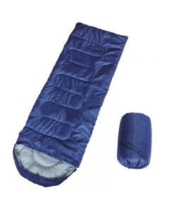 3-4 Season Single Sleeping Bags Camping Rectangular Envelope Zip Up Sleeping Bag - Navy