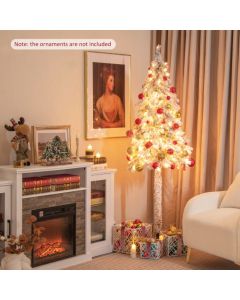Slim Pencil Christmas Tree with Warm-White Incandescent Lights