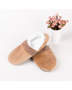 Super Soft Warm Cozy Fuzzy Soft Touch Slippers Thermal Socks for Home Spa Hotel - Champagne